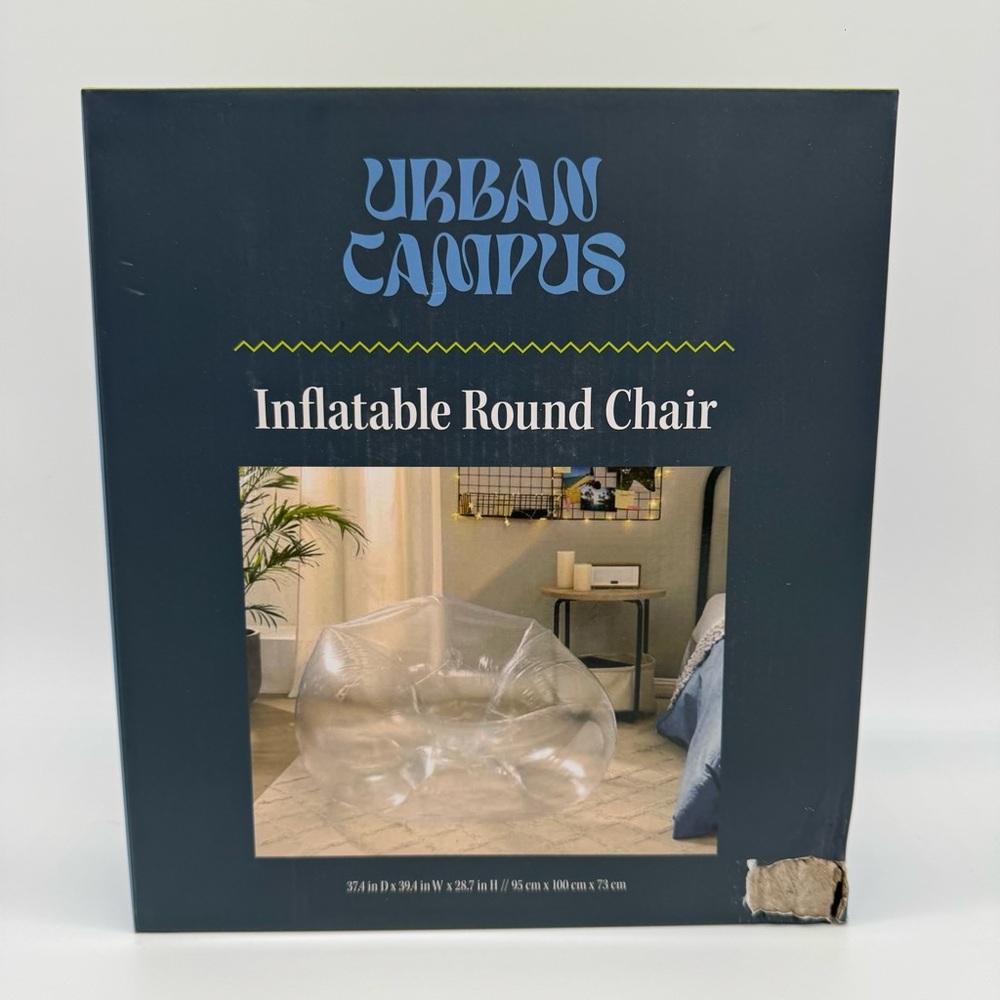 Urban Campus Inflatable Round Chair *Damaged Box* No product Issues